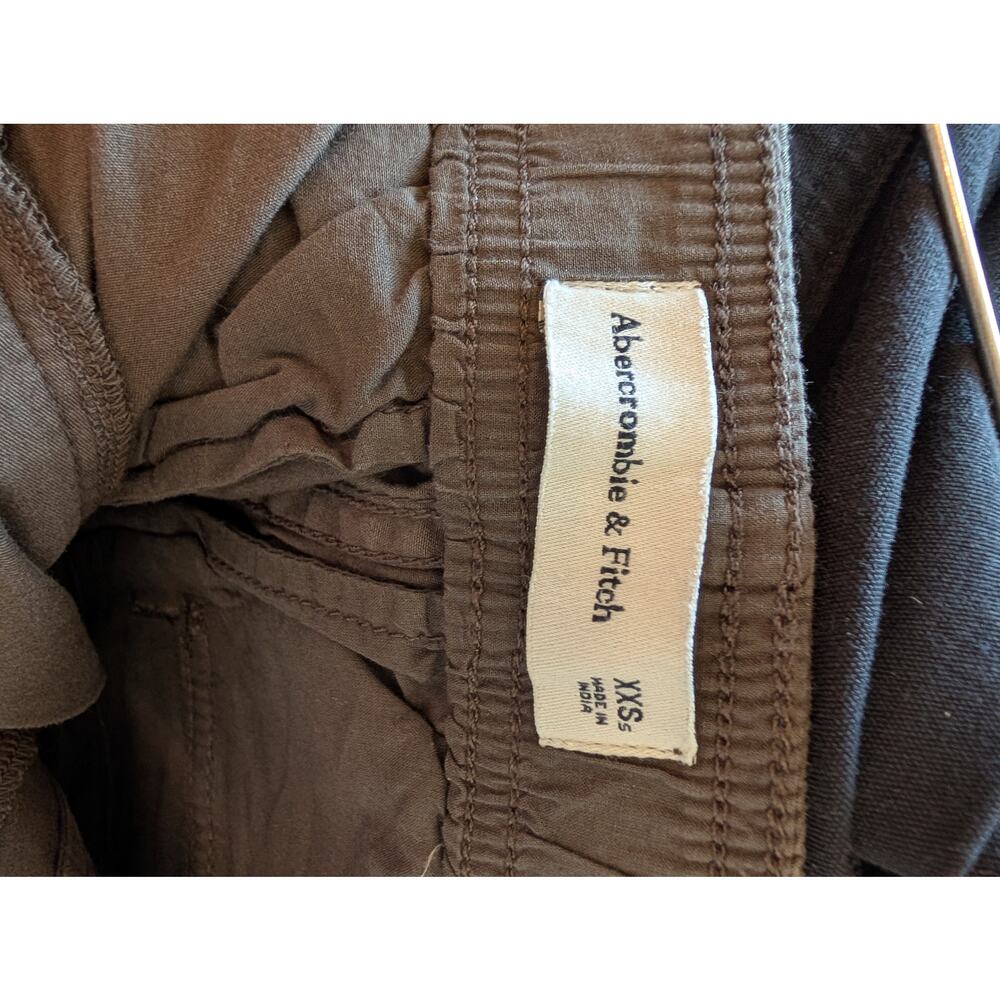 Abercrombie & Fitch NWT Women High-Rise Baggy Gray Cargo Utility Pants XXS Short - Picture 6 of 8